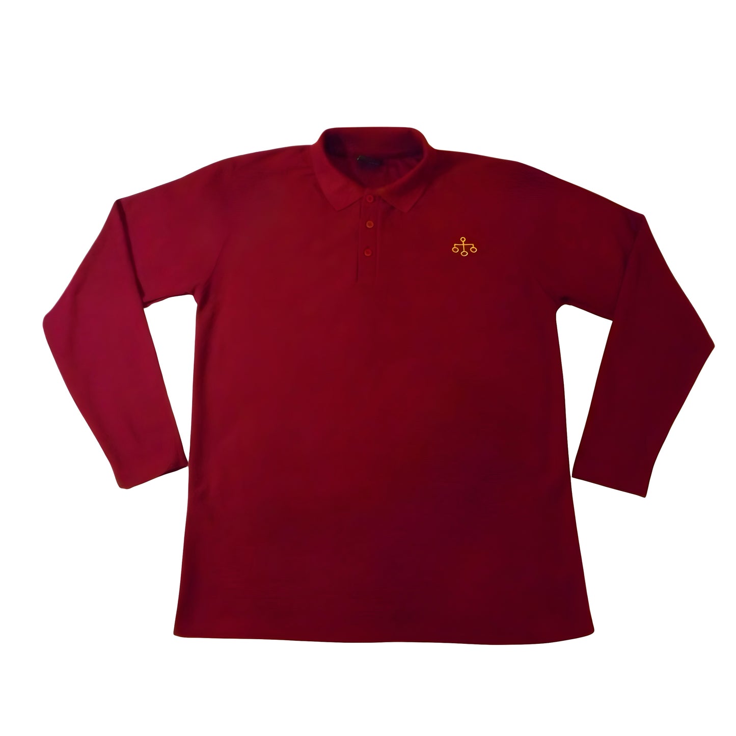 Lindella - Long Sleeved Polo Shirt (burgundy)